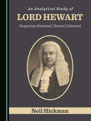 cover image of An Analytical Study of Lord Hewart